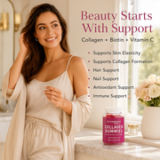 Collagen Gummies with Biotin + Vitamin C – Hair, Skin & Nail Support