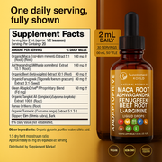 Organic Maca Root Liquid Drops with Ashwagandha & Beet Root – Energy & Stamina Support
