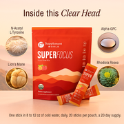 SuperFocus Drink Mix – Focus & Clarity with Lion’s Mane & Alpha GPC