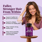 Advanced Hair Growth – Biotin 10,000 mcg & Collagen Capsules
