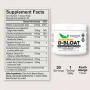 D-BLOAT – Daily Supplement for Bloating Relief & Water Retention Support – Peach Mango Flavor
