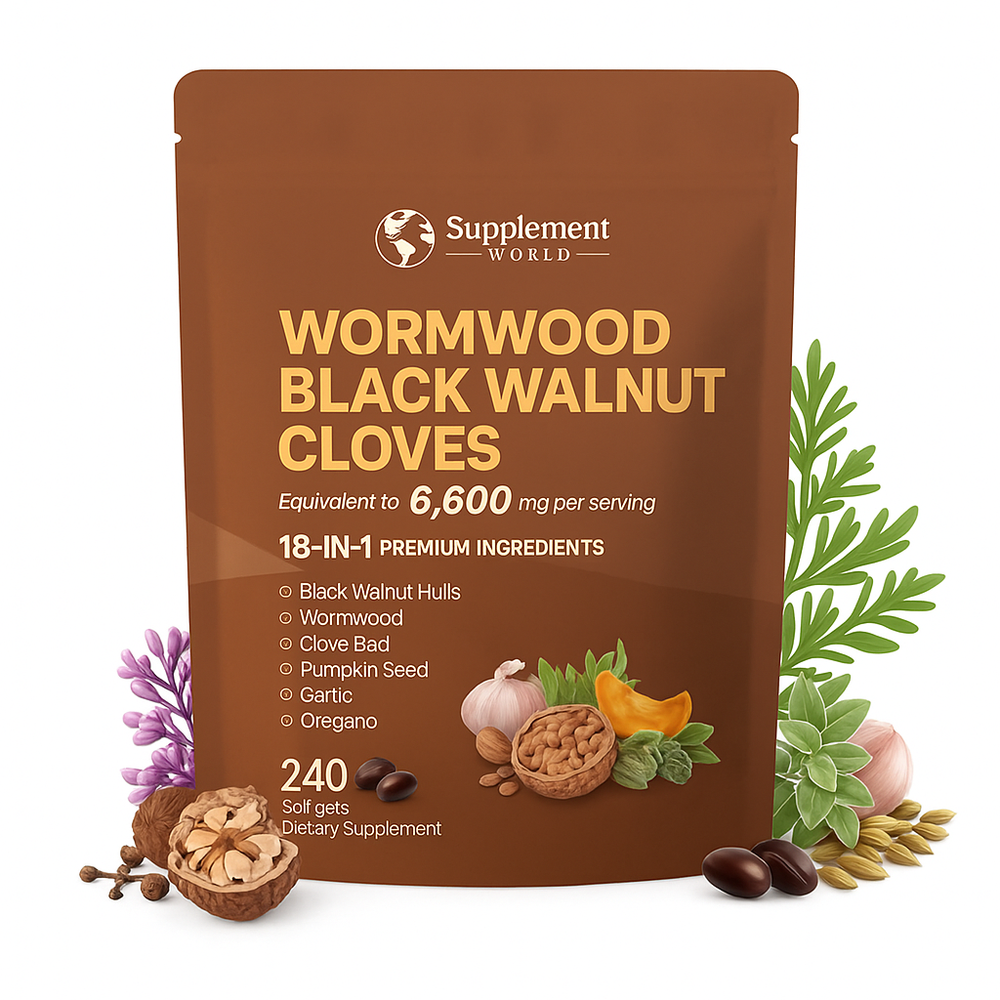 Wormwood Black Walnut Cloves Capsules - Energy & Metabolism Boost