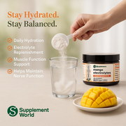 Mango Electrolytes Powder – Sugar Free Electrolytes with Himalayan Pink Salt for Daily Hydration