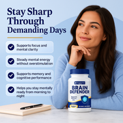 Brain Defender Supplement - Support for Focus, Mental Clarity & Daily Performance