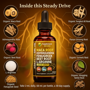Organic Maca Root Liquid Drops with Ashwagandha & Beet Root – Energy & Stamina Support