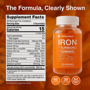 Iron Gummies with Turmeric & Vitamin C – Energy & Red Blood Cell Support