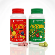 Whole Food Fruit & Vegetable Supplement Capsules (2-Pack) – Freeze-Dried, Vegan, No Fillers