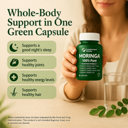 Moringa Leaf Powder Capsules – Antioxidant, Energy & Daily Vitality Support