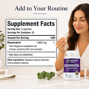 Resveratrol Complex 1800 mg – Trans-Resveratrol Antioxidant Supplement for Healthy Aging, Skin & Immune Support