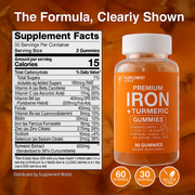Iron Gummies with Turmeric & Vitamin C – Energy & Red Blood Cell Support