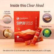 SuperFocus Drink Mix – Focus & Clarity with Lion’s Mane & Alpha GPC