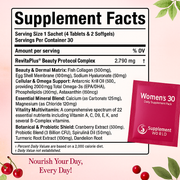 Women’s Daily Supplement Pack – Multivitamins, Krill Oil, Collagen & Probiotics for Energy, Beauty & Wellness, 30 Packs