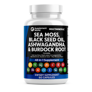 Multimineral - Sea Moss, Black Seed Oil, Ashwagandha & Burdock Root Capsules