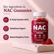NAC Gummies 1000mg – N-Acetyl Cysteine for Glutathione, Antioxidant, Immune & Liver Support