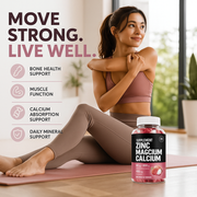 Zinc Magnesium Calcium Gummies with Vitamin D3 – Bone & Muscle Support