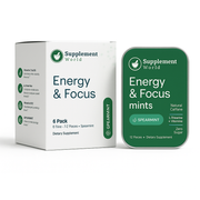 Energy & Focus Mints/Gums | Sugar Free with L-Theanine and Natural Caffeine – Spearmint Flavor