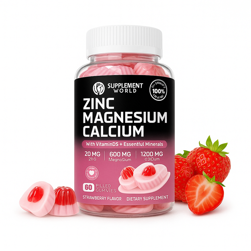 Zinc Magnesium Calcium Gummies with Vitamin D3 – Bone & Muscle Support