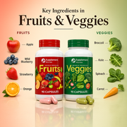 Whole Food Fruit & Vegetable Supplement Capsules (2-Pack) – Freeze-Dried, Vegan, No Fillers