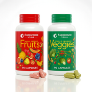 Whole Food Fruit & Vegetable Supplement Capsules (2-Pack) – Freeze-Dried, Vegan, No Fillers