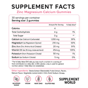 Zinc Magnesium Calcium Gummies with Vitamin D3 – Bone & Muscle Support