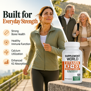 Vitamin K2 + D3 Extra Strength – 10,000 IU D3 + 120 mcg K2 MK-7 for Bone & Immune Support