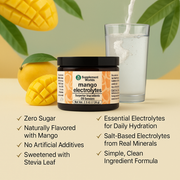Mango Electrolytes Powder – Sugar Free Electrolytes with Himalayan Pink Salt for Daily Hydration
