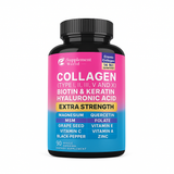 14-in-1 Multi-Type Collagen with Biotin, Keratin & Hyaluronic Acid - Hair, Skin & Nail Support