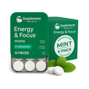 Energy & Focus Mints/Gums | Sugar Free with L-Theanine and Natural Caffeine – Spearmint Flavor