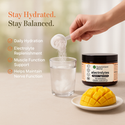 Mango Electrolytes Powder – Sugar Free Electrolytes with Himalayan Pink Salt for Daily Hydration