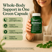 Moringa Leaf Powder Capsules – Antioxidant, Energy & Daily Vitality Support