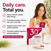 Women’s Daily Supplement Pack – Multivitamins, Krill Oil, Collagen & Probiotics for Energy, Beauty & Wellness, 30 Packs