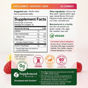 Fiber Gummies – Prebiotic Chicory Root Fiber for Gut Health & Digestion, Daily Regularity Support