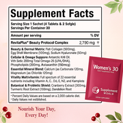 Women’s Daily Supplement Pack – Multivitamins, Krill Oil, Collagen & Probiotics for Energy, Beauty & Wellness, 30 Packs