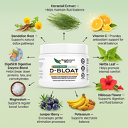 D-BLOAT – Daily Supplement for Bloating Relief & Water Retention Support – Peach Mango Flavor