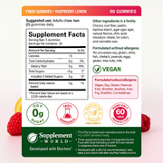 Fiber Gummies – Prebiotic Chicory Root Fiber for Gut Health & Digestion, Daily Regularity Support