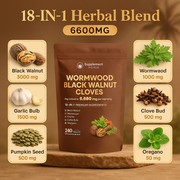 Wormwood Black Walnut Cloves Capsules - Energy & Metabolism Boost