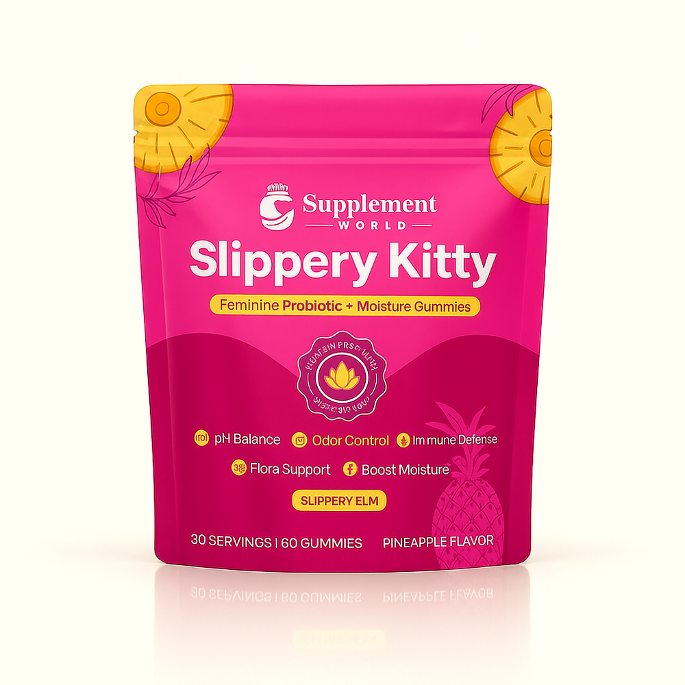 Slippery Kitty Feminine Probiotic + Moisture Gummies | pH Balance & Vaginal Health Support