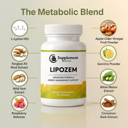 Lipozem Advanced Formula with Apple Cider Vinegar & Garcinia – Metabolism & Energy Support