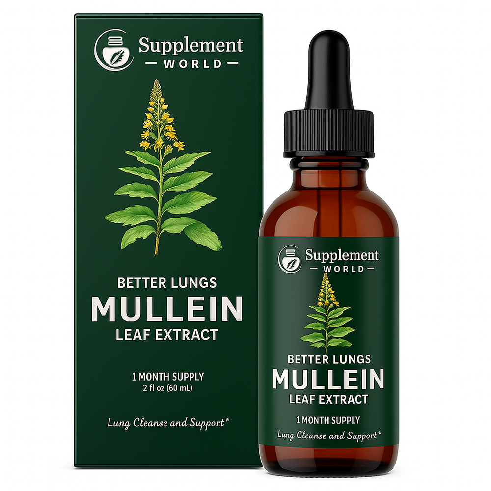 Mullein Liquid Drops with Chlorophyll – Support Clear Breathing, Lung Health & Respiratory Wellness