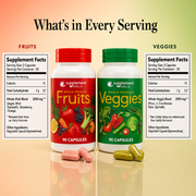 Whole Food Fruit & Vegetable Supplement Capsules (2-Pack) – Freeze-Dried, Vegan, No Fillers