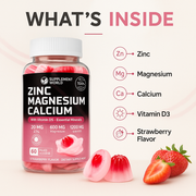 Zinc Magnesium Calcium Gummies with Vitamin D3 – Bone & Muscle Support