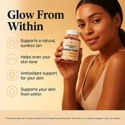 Tanning Gummies – Sunless Tanning Supplement with Astaxanthin, Beta-Carotene & Vitamin C for Skin Health