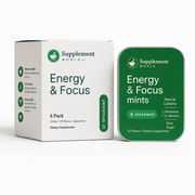 Energy & Focus Mints/Gums | Sugar Free with L-Theanine and Natural Caffeine – Spearmint Flavor