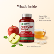 Apple Cider Vinegar 2400 mg – Metabolism & Digestion Support Capsules