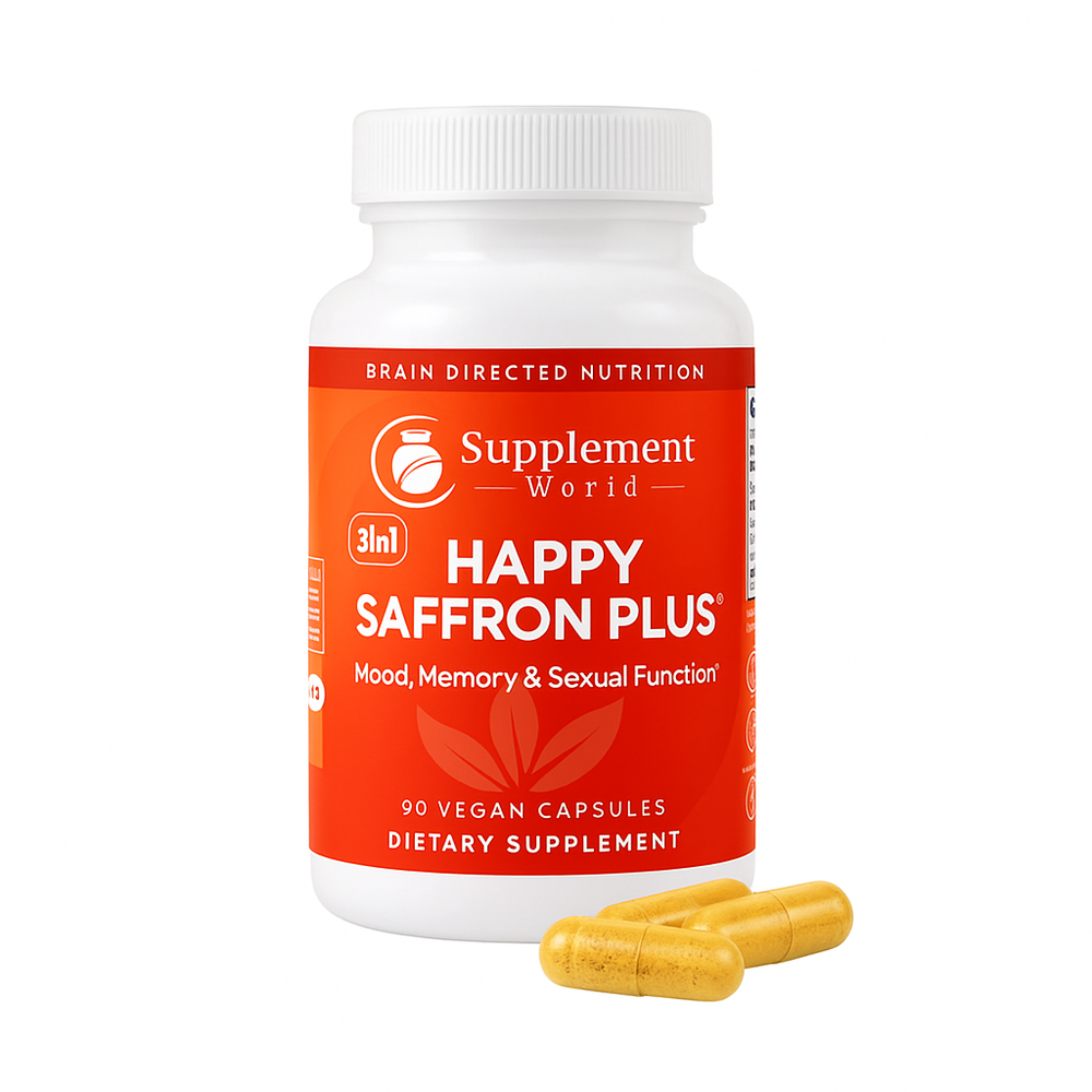 Happy Saffron Plus Capsules with Saffron, Curcumin & Zinc
