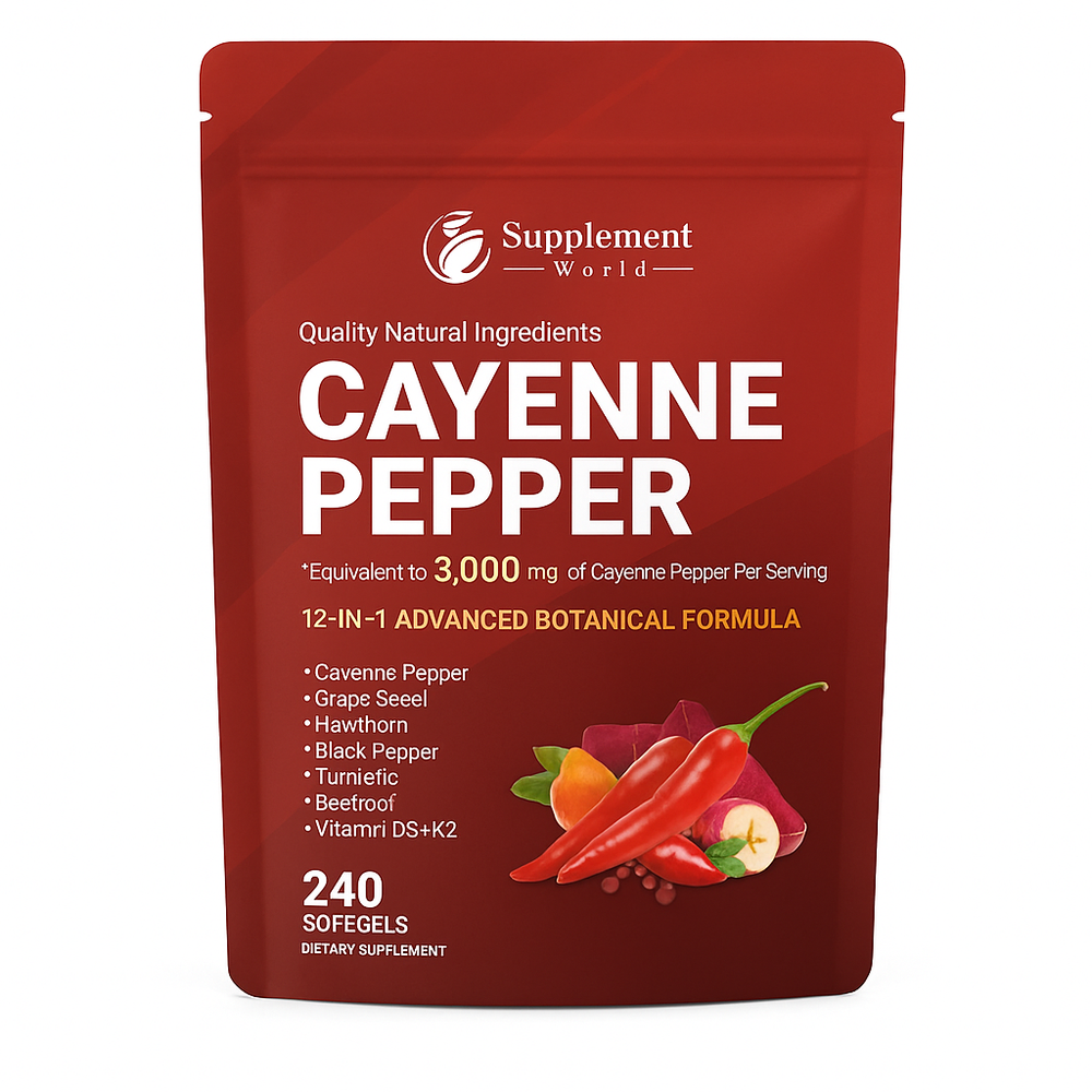 Cayenne Pepper Softgels – Metabolism, Circulation & Energy Support