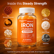 Iron Gummies with Turmeric & Vitamin C – Energy & Red Blood Cell Support