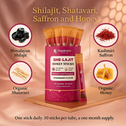 Women Multi-Mineral Honey Sticks - Shilajit, Shatavari & Saffron