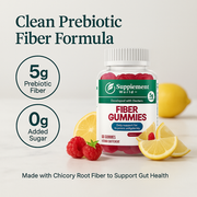 Fiber Gummies – Prebiotic Chicory Root Fiber for Gut Health & Digestion, Daily Regularity Support