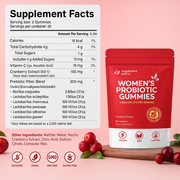 Cranberry Probiotic Gummies - Women's Digestive & Feminine pH Support